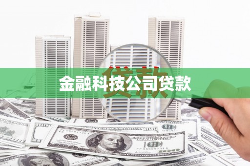 阜阳金融科技公司贷款
