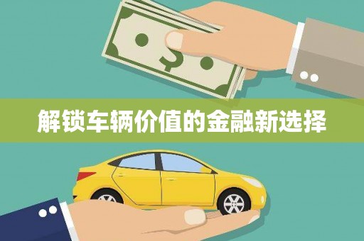 西螺解锁车辆价值的金融新选择