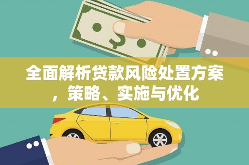 平阴全面解析贷款风险处置方案，策略、实施与优化