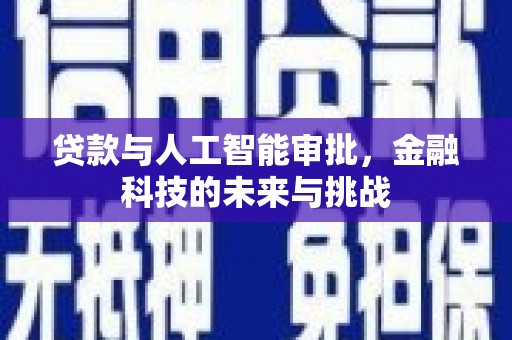 安居贷款与人工智能审批，金融科技的未来与挑战