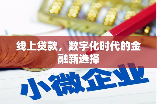 水磨沟线上贷款，数字化时代的金融新选择