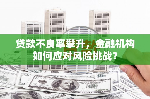 湖州贷款不良率攀升，金融机构如何应对风险挑战？